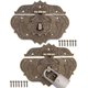 thumbnail image 1 of Juego de 2 cierres de hierro con diseño de bronce antiguo para muebles, herrajes para cerraduras de cortinas, cerraduras para baúles y cajas correderas, 95 x 73 mm con tornillos., 1 of 5