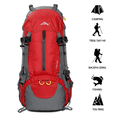 thumbnail image 3 of Tignapoo Sac à Dos de Randonnée Durable de 50L avec Sangles Réglables, Housse Imperméable et Multiples Compartiments pour Camping et Voyage - Noir, 3 of 7