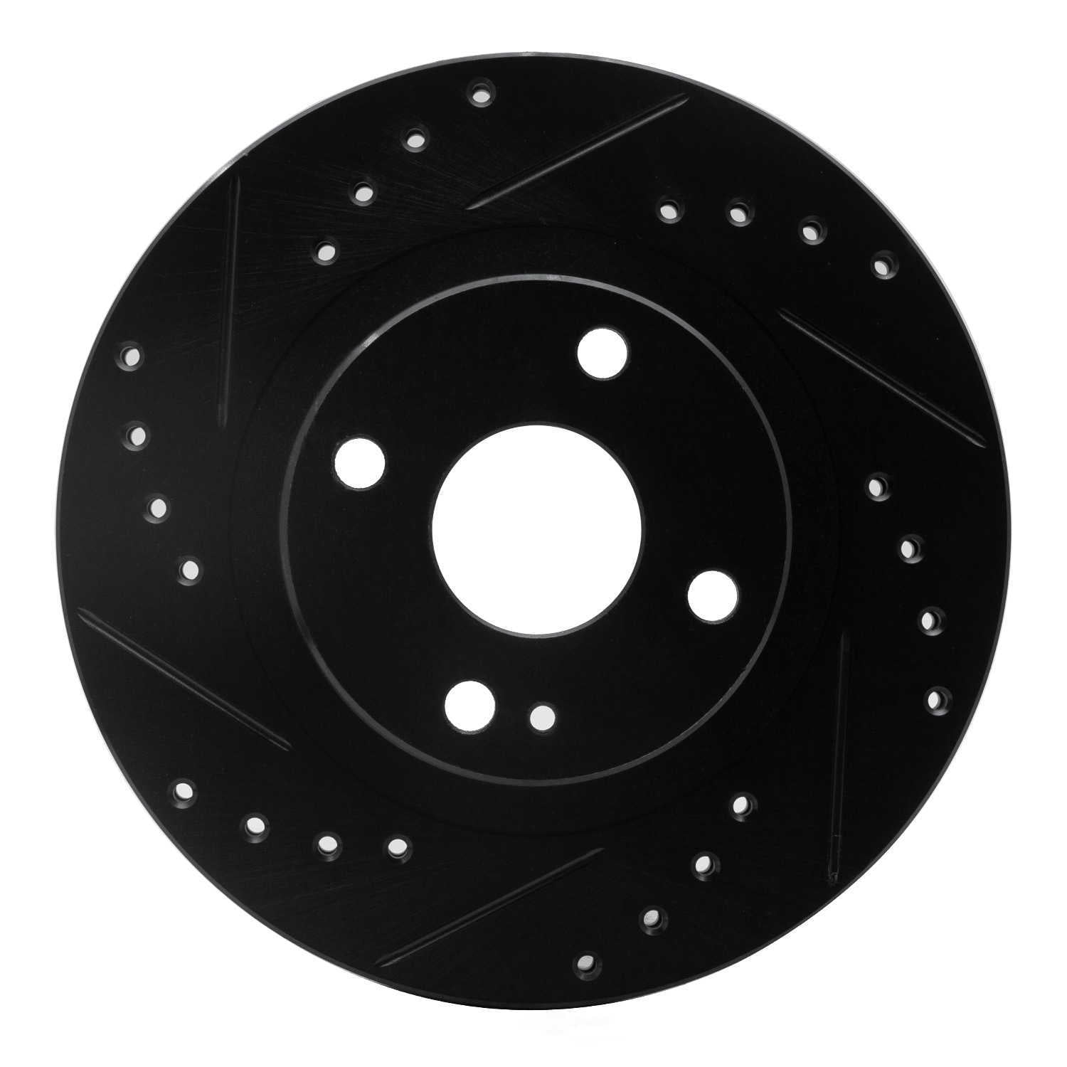 Dynamic Friction Company 633-80034L DFC Brake Rotor - Drilled And Slotted - Black