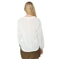 thumbnail image 5 of Women's Casual Waffle Knit Crew Neck Balloon Sleeve Pullover Sweater, 5 of 6