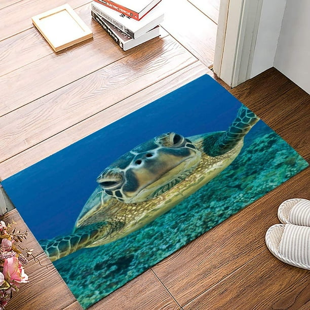 Entry Way Door Mat Lovely Sea Turtles Mats Carpet, 20x32 inch