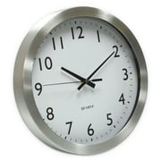Universal UNV10441 12.63 in. Diameter 24-Hour Round Wall Clock Black Case