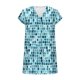 thumbnail image 5 of Blusas para las Mujeres Casual Impreso Manga Corta Cuello en V Suéter Superior, Camiseta Ligera de Verano, 5 of 6