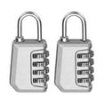 thumbnail image 1 of Uxcell Combination Lock, 4 Digit Padlock Combination Outdoor Waterproof Locker Lock for Gym Luggage Home Sports Hasp Storage Silver, 1 of 7