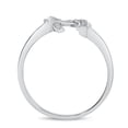 thumbnail image 5 of 10K White Gold Diamond Horseshoe Ring, 5 of 6