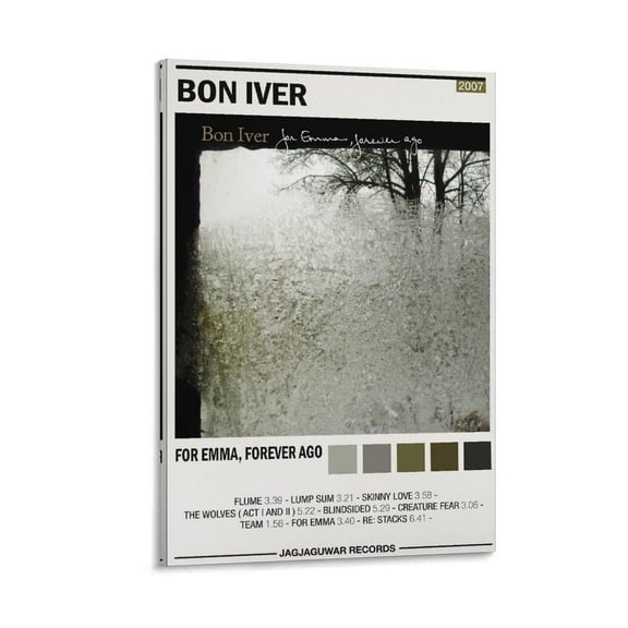 Bon Iver - For Emma, Forever Ago Canvas Poster Wall Art Decor Print Picture Paintings for Living Room Bedroom Decoration