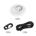 thumbnail image 3 of Parche D-Ring Uxcell, 6 Pcs Parche de PVC D-Ring de Acero Inoxidable Sin Pegamento Incluido con Cuerdas Elásticas y Ganchos Blancos, 3 of 7