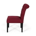 thumbnail image 4 of Noble House Cullon Contemporary Fabric Dining Chairs, Set of 2, Deep Red, 4 of 6
