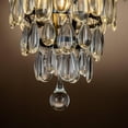 thumbnail image 6 of 3-Lights Interior Decor Glass Tear Drops Chandelier Matte Black Pendant Ceiling Lighting, 6 of 7