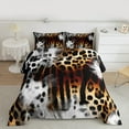 thumbnail image 2 of Manfei Abstract Cheetah Print 3-Piece Full Size Comforter Sets for Boys Girls,Wildlife Print Bedding Comforter Set,Gradient Ombre Lightweight Bedding Sets,Lightweight Room Decor,Reversible, 2 of 8