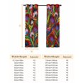 thumbnail image 6 of Abstract Flowers Blackout Curtains for Bedroom, Spring Botanical Floral Leaf Plant Red Thermal Insulated Kitchen Drapes with Grommets, Light Blocking Window Treatment, 2 Panels 42" x 84", 6 of 7