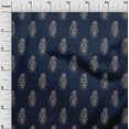thumbnail image 3 of oneOone Viscose Jersey Black Fabric Asian Block Floral Sewing Craft Projects Fabric Prints By Yard 60 Inch Wide, 3 of 4