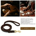 thumbnail image 3 of Leather Dog Leash,Training and Walking Braided Dog Leash Suitable for Large Medium Small Dogs,7.8Foot, 3 of 6