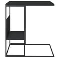 thumbnail image 2 of Mesa auxiliar VidaXL Elegante madera de ingeniería con diseño en C, color negro, 2 of 5