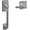 Bright Chrome, variant on Schlage FE285CEN622BRWCOL Century Lower Half Handleset For Schlage Deadbolts - Black