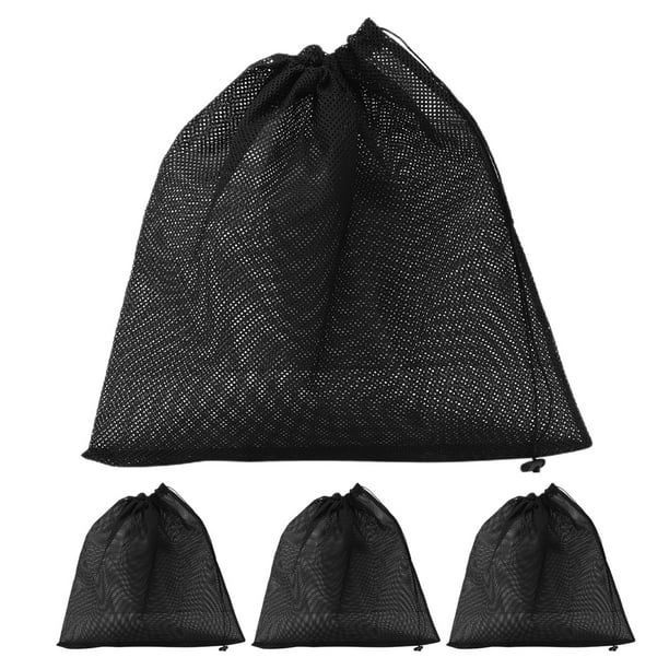 Bolsas de malla para barrera contra golpes, bolsa de malla para filtro de bomba, bolsa de filtro para bomba de estanque con cordón, adecuada para filtros de piscina y estanque, 4 Uds.