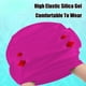 thumbnail image 4 of Gorro de natación de silicona para hombre y mujer, color liso, alta elasticidad, transpirable, impermeable, antideslizante y con ajuste a la cabeza., 4 of 6