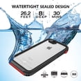 thumbnail image 2 of BELTRON aquaLife iPhone 6 Plus/iPhone 6S Plus Waterproof, Shock & Drop Proof, Dirt Proof, Heavy Duty Case IP68 Rated, MIL-STD-810G Certified Features: 360 Watertight Sealed Design Black/Red, 2 of 8