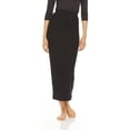 thumbnail image 1 of Ribbed Maxi Skirt For Women By BGDK- Bodycon Pencil Skirt With Elastic Waist- Comfortable Straight Stretchy Below The Knee Skirt - High Waist Fitted Skirt For Work, Office, Business, Church Black, 1 of 5