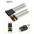 3 Sets 6PIN Cable Cord Connector Plug Waterproof Seal For Car With