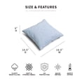 thumbnail image 3 of Big Joe Square Pillow Weatherproof Bean Bag Decor, Maya Blue Intertwist, Weather Resistant UV-Protected Fabric, 16 inches, 3 of 6