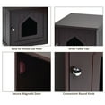 thumbnail image 6 of Pefilos 20" Cat House Covered for Indoor, Hidden Crate Litter Box Enclosure, Hooded Cats Furniture Cabinet Kitty Washroom, Brown, 6 of 9
