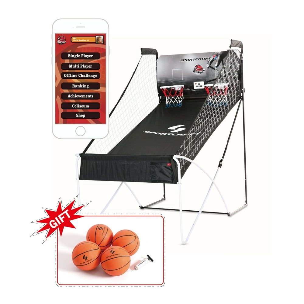 Sportcraft Double Hoop Shot Basketball Arcade Conventional + Online App