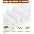 thumbnail image 7 of 5 Pairs Slouch Socks for Women, Soft Cotton Long Scrunch Tube Stockings, Casual Crew Boot Thigh High Thick Knit Socks, 7 of 7
