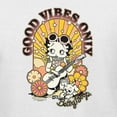 thumbnail image 5 of Wild Bobby Betty Boop Good Vibes Only Betty Boop Women’s Standard V-Neck Tee, White, X-Large, 5 of 5