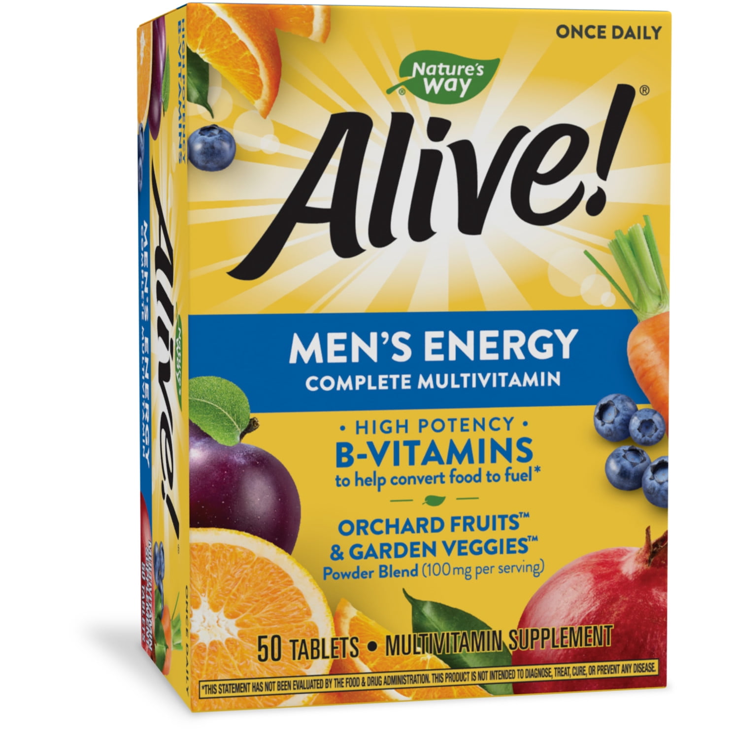 Nature’s Way Alive! Men’s Energy Complete Multivitamin, High Potency B