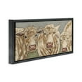 thumbnail image 4 of Stupell Industries Beige Cow Trio Animals & Insects Painting Black Floater Framed Canvas Art Print Wall Art, 25 x 11, 4 of 10