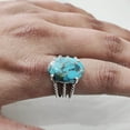 thumbnail image 2 of Natural Blue Copper Turquoise Ring, Turquoise Ring, December Birthstone, 3 Twisted Band, 925 Sterling Silver, Womens Ring, Christmas, Thanksgiving, Handmade, Statement Jewelry, Natural Turquoise Ring, 2 of 7