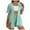 Mint Green, variant on Vmvidoty Women's Plus Size 2 Piece Tracksuit Outfits Sets Cotton Linen Sets Short Sleeve Shirt Summer Casual Shorts Set Mint Green S