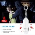 thumbnail image 2 of Personal Safety Alarm for Women - 130DB Safe Sound Personal Alarm - Personal Security Alarm Keychain with LED Lights- Black&White, 2 of 4
