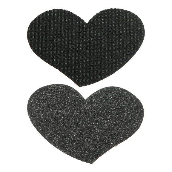 Unique Bargains 2pcs Hair Fixed Pads Heart Shape Magic Paste Fringe Hair Bang Patch Sticker for Girls Women Black