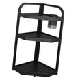 thumbnail image 1 of 3 Tier Spice Rack Organizier Kitchen Storage Rack Corner Seasoning Bottle Storage Rack Triangle Shelf Black Medium Size Screw Free Installation, 1 of 11