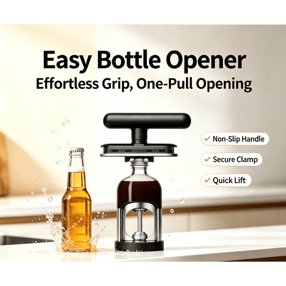 Heavy Duty Lid Opener, Adjustable Jar and Bottle Opener Tool with Non-Slip Grip for Kitchen Containers, Tight Caps, Jars and Bottles