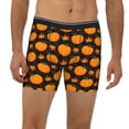 thumbnail image 2 of Cauagu Orange Pumpkin And Autumn Maple Print Men's Boxer Briefs, Funny & Cute Underwear Elastic Waistband Briefs Ideal Gift for Men,1-Pack, 2 of 7