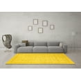 thumbnail image 3 of Ahgly Company Indoor Round Oriental Yellow Traditional Area Rugs, 5' Round, 3 of 4
