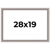 28x19 Frame Grey Real Wood Picture Frame Width 1.25 inches | Interior Frame Depth 0.5 inches | Hans