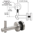 thumbnail image 2 of CRL HR2FGBS Brushed Stainless Coastal Series Glass Mounted Hand Rail Bracket, 2 of 7