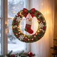 thumbnail image 5 of Sea Glass Christmas Wreath Kit DIY Holiday Wreath Making Supplies with Frosted Glass Beads Bows for Front Door Wall Mantel Handmade Gift, 5 of 7