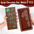 thumbnail image 2 of Chocolate Molds, Silicone Dark Chocolate Bar Molds, Pack of 2, Silicone Molds, Chocolate Bars, Dark Chocolate Molds, Extra Dark Chocolate Molds for Ch, 2 of 5