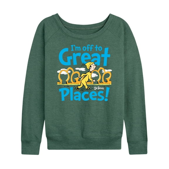 Dr. Seuss - I'm Off To Great Places - Women's Lightweight French Terry Long Sleeve Shirt