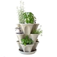 thumbnail image 4 of Garden Stacker Planter Medicinal & Herbal Tea Herb Garden Kit - Color: Stone - Stackable / Hangable Planter Pot - Indoor / Outdoor - 12 Seed Packs: Chamomile, Yarrow, Sage, Fennel, Peppermint, More, 4 of 4