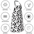 thumbnail image 2 of Honeii Cute Panda Face Print Waterproof Apron, Adjustable Kitchen Apron with Pockets,for Gardening, Dishwashing, Meat Processing, Car Washing, and Pet Grooming, 2 of 2