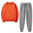 thumbnail image 2 of jovatis Ensembles Deux Pièces pour Femmes Chandail Uni à Col Rond Décontracté Pantalon de Sport Ensemble de Sport pour Femmes, 2 of 5