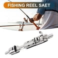 thumbnail image 2 of Unique Bargains Adjustable Fishing Reel Seat Plate Snap Lock Metal Reel Seat Rubber, 2 of 7