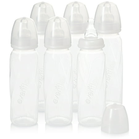 Evenflo Feeding Vented+ BPA-Free Polypropylene Baby Bottles - 8oz, Clear,