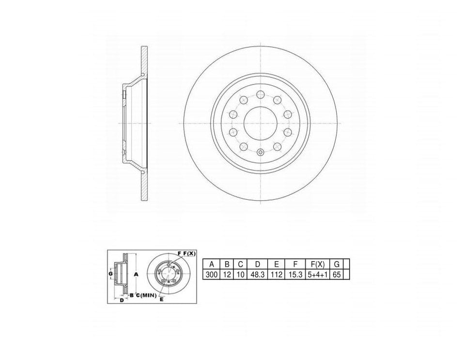 UltraHC Coated High Carbon Brake Rotor, Rear UR001539, Volkswagen Tiguan 2021-2018